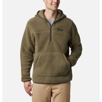 Columbia Rugged Ridge II Hooded Sherpa Fleece, Sudaderas Con Capucha Grises Verdes Para Hombre | 398